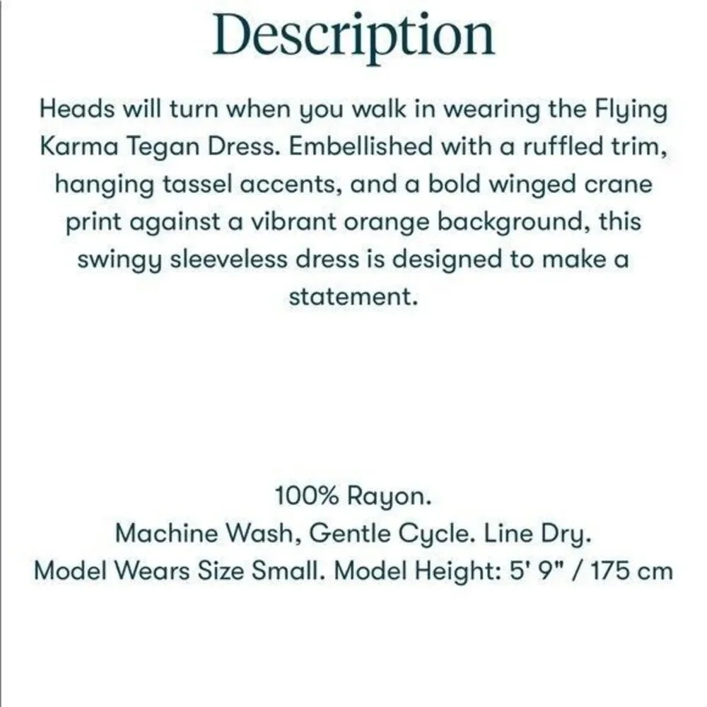 ROLLER RABBIT FLYING KARMA TEGAN Maxi DRESS Size M NWT $228 Crane Birds - Picture 6 of 11